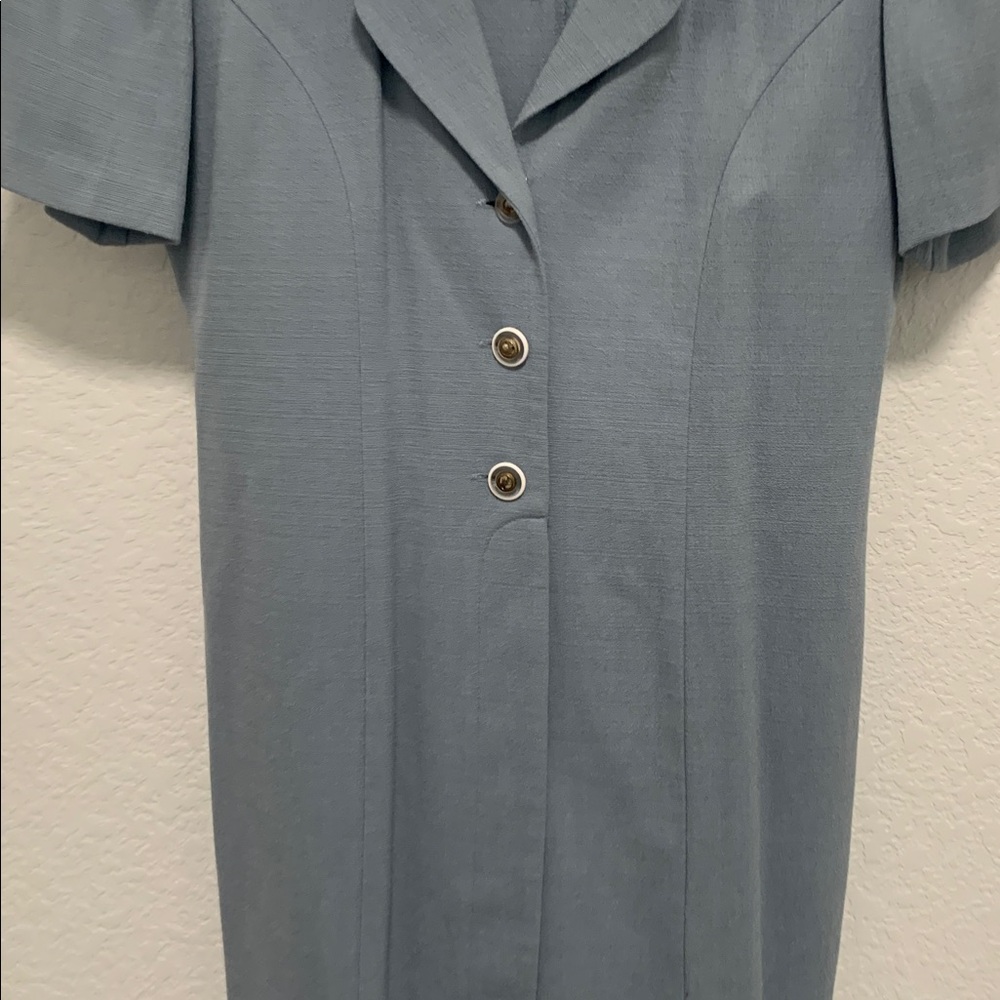 Vintage Perceptions Blue Button Down Short Sleeve… - image 4